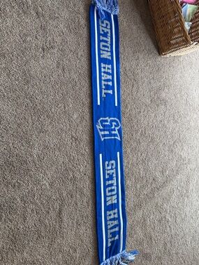 Seton Hall Blue & White Knit Scarf